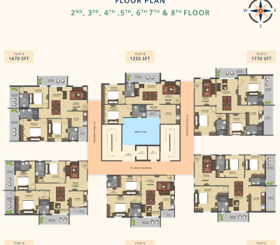 Signature Residential Apartments Floor Plan 2 to 8 Floors