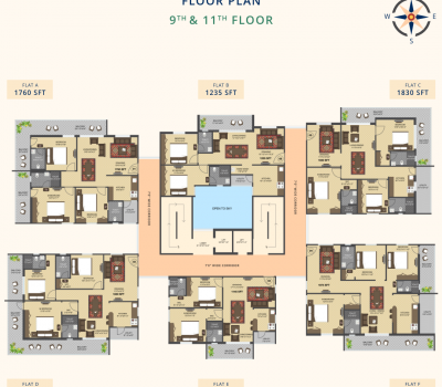 Signature Residential Apartments Floor Plan 9 and 11 Floors